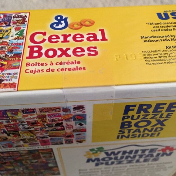 White Mountain Cereal Boxes 1000-Piece Jigsaw Puzzle Large Pieces Fun Family Act - Picture 6 of 9